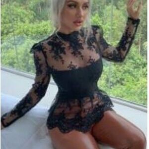 Elegant Black Lace Top